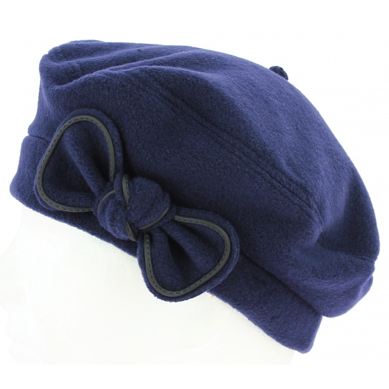 Navy Blue Fleece Beret - Traclet