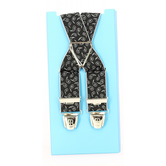 Caloire Black Fancy Suspenders - Traclet