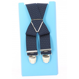 Navy Vivans Fancy Suspenders - Traclet