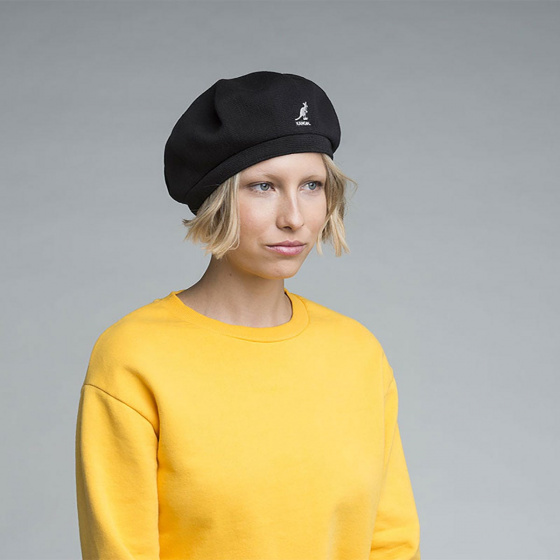 Jax Black Wool Beret - Kangol