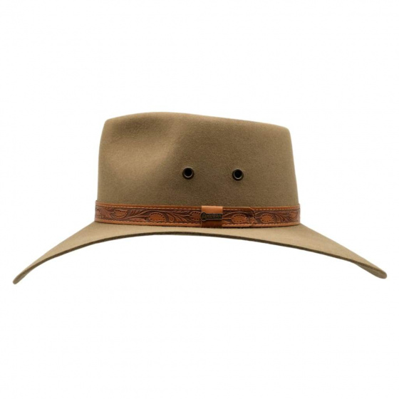 Fur Felt Hat Territory Santone Fawn Beige - Akubra Fur Felt Hat Territory Santone Fawn Beige - Akubra
