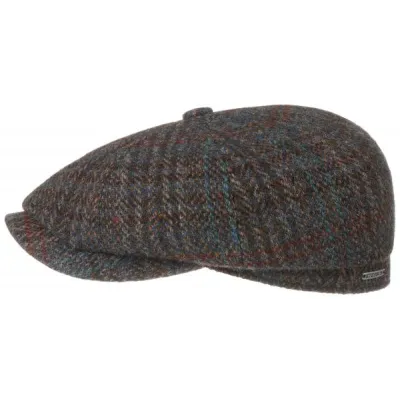 Navy Hatteras Harris Tweed Cap - Stetson Reference: 11164 | Traclet Hat Shop