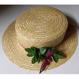 Pretty Butterfly Flight Boater Hat / French Creation from TRACLET Hatmakers Workshops