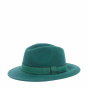 Green wool fedora with green band