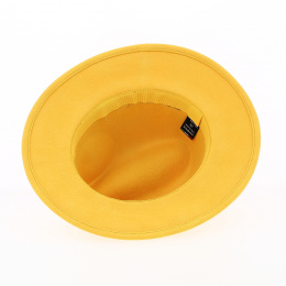 yellow wool felt hat