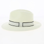 White wool fedora - white band