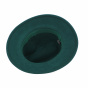 Green wool fedora with green band