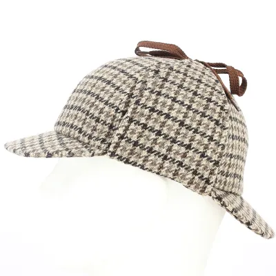 Sherlock Holmes Deerstalker Virgin Wool Cap - Traclet Reference: 4118 | Traclet Hat Shop
