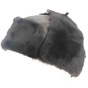 Brown Leather Trapper Hat with Real Fur - Traclet