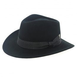 chapeau traveller feutre laine noir
