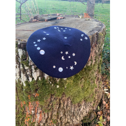 Starry Sky Beret: French Creation from the workshops of TRACLET Millinery