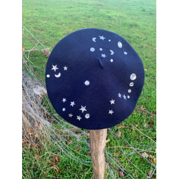 Starry Sky Beret: French Creation from the workshops of TRACLET Millinery