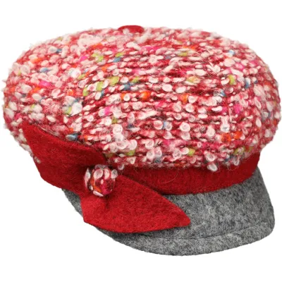 Red Aleonora Newsboy Cap - Traclet Reference: 4054 | Traclet Hat Shop