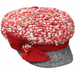 Red Aleonora Newsboy Cap - Traclet