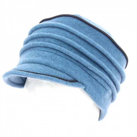 Women's Sky Blue Fleece Anna Cap - TRACLET