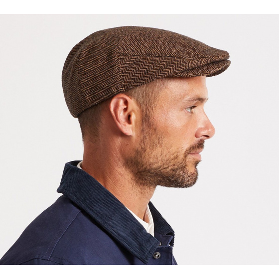 Casquette Hooligan Brown Kaki Herringbone - Brixton