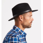 Fedora Messer Black Wool Felt Hat - Brixton