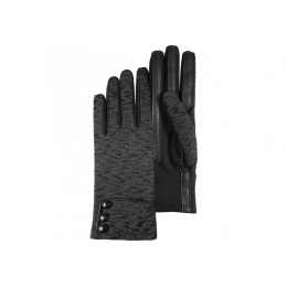 Printed black gloves - Isotoner