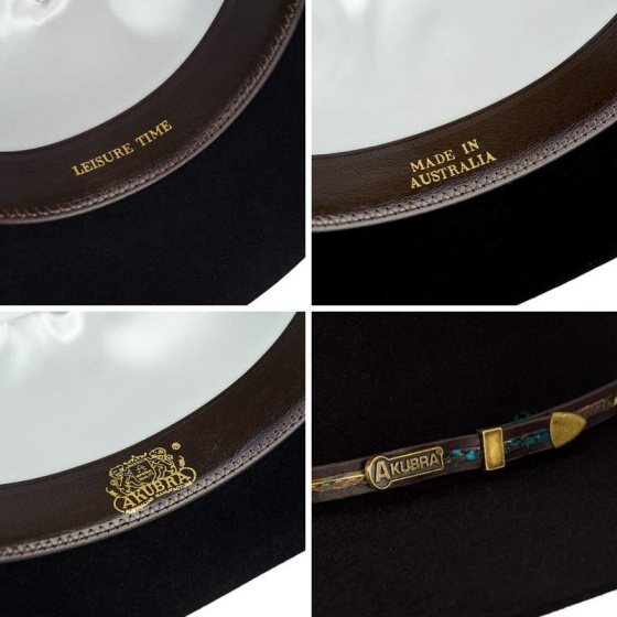 Chapeau Leisure Time Feutre Poil Noir - Akubra Chapeau Leisure Time Feutre Poil Noir - Akubra