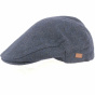 Wicklow Navy Herringbone Tweed Flat Cap - Traclet