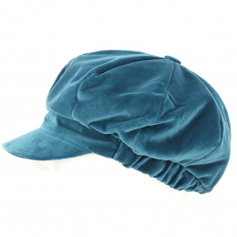 Cap Gavroche Anna Velvet Blue Oil - Traclet