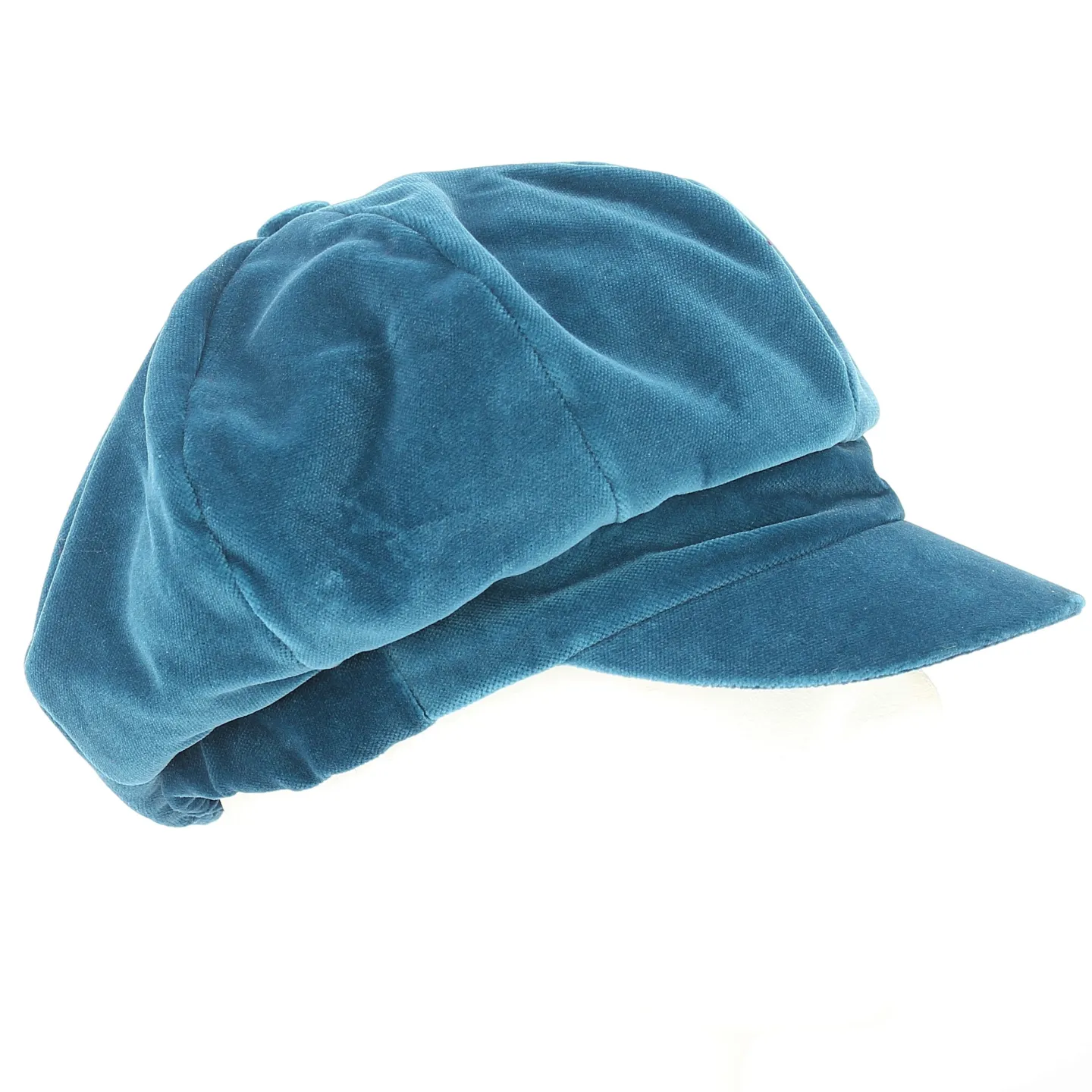 Anna Velvet Newsboy Cap Petrol Blue - Traclet Reference: 11191 | Traclet Hatmakers