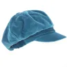 Anna Velvet Newsboy Cap Petrol Blue - Traclet Reference: 11191 | Traclet Hatmakers