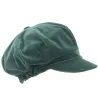 casquette gavroche velours -  Casquette Gavroche Anna Velours olive - Traclet Reference : 11268 | Chapellerie Traclet