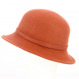 Chapeau Cloche Milan Feutre Brique - Traclet