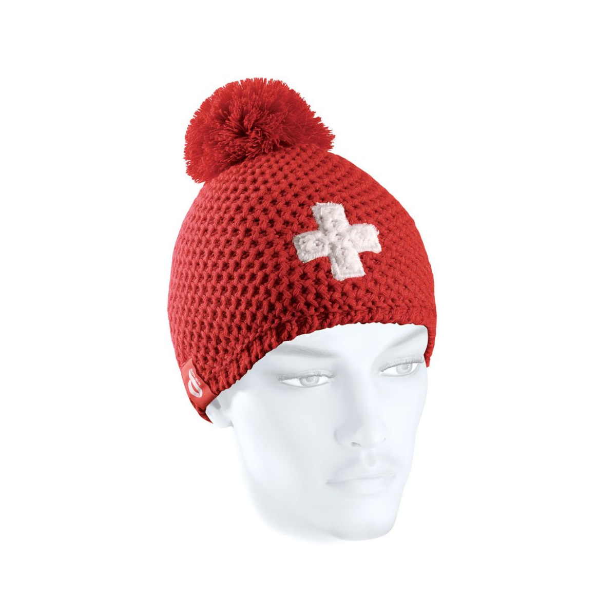 bonnet rouge femme pompon