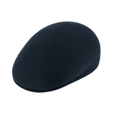 Navy Wool Ascot Domed Cap - Traclet Reference: 3890 | Traclet Hat Shop