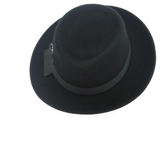 Women's Black Taffeta Hat