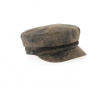 Aged leather Captain's cap-Apparel
