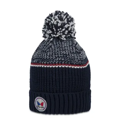 Lespi Navy Pom-Pom Beanie - Pipolaki Reference: 8773 | Chapellerie Traclet