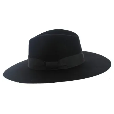 Navy Wide Brim Fedora Hat -The Author - Traclet Reference: 11326 | Traclet Hat Shop