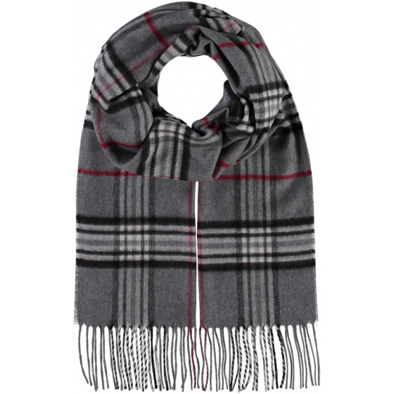 Grey Checkered Scarf