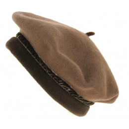 Béret Femme Ambrines Marron Laine- Traclet