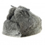Chapka Bomber Leather & Rabbit Fur Grey- Stetson