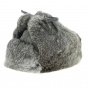 Grey Leather & Rabbit Fur Bomber Ushanka - Stetson