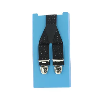 Suspenders with small white dots - Black Reference: 11387 | Chapellerie Traclet