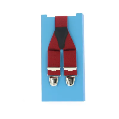 Red suspenders with small black dots Reference: 11388 | Traclet Hat Shop