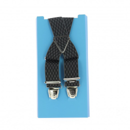 Fancy black and grey suspenders