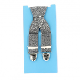 Grey Fancy Suspenders