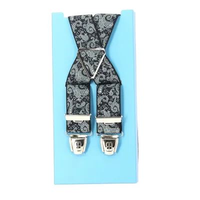 Bretelle fantaisie style bandana - noir Reference : 11406 | Chapellerie Traclet