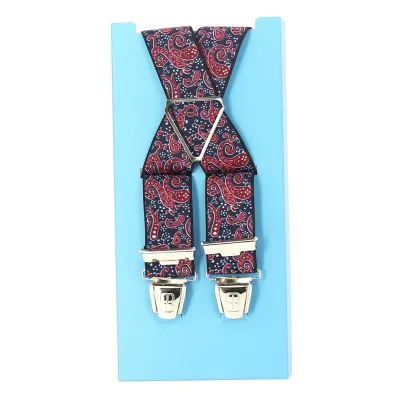 Fancy bandana-style suspenders - navy blue Reference: 11407 | Traclet Hat Shop