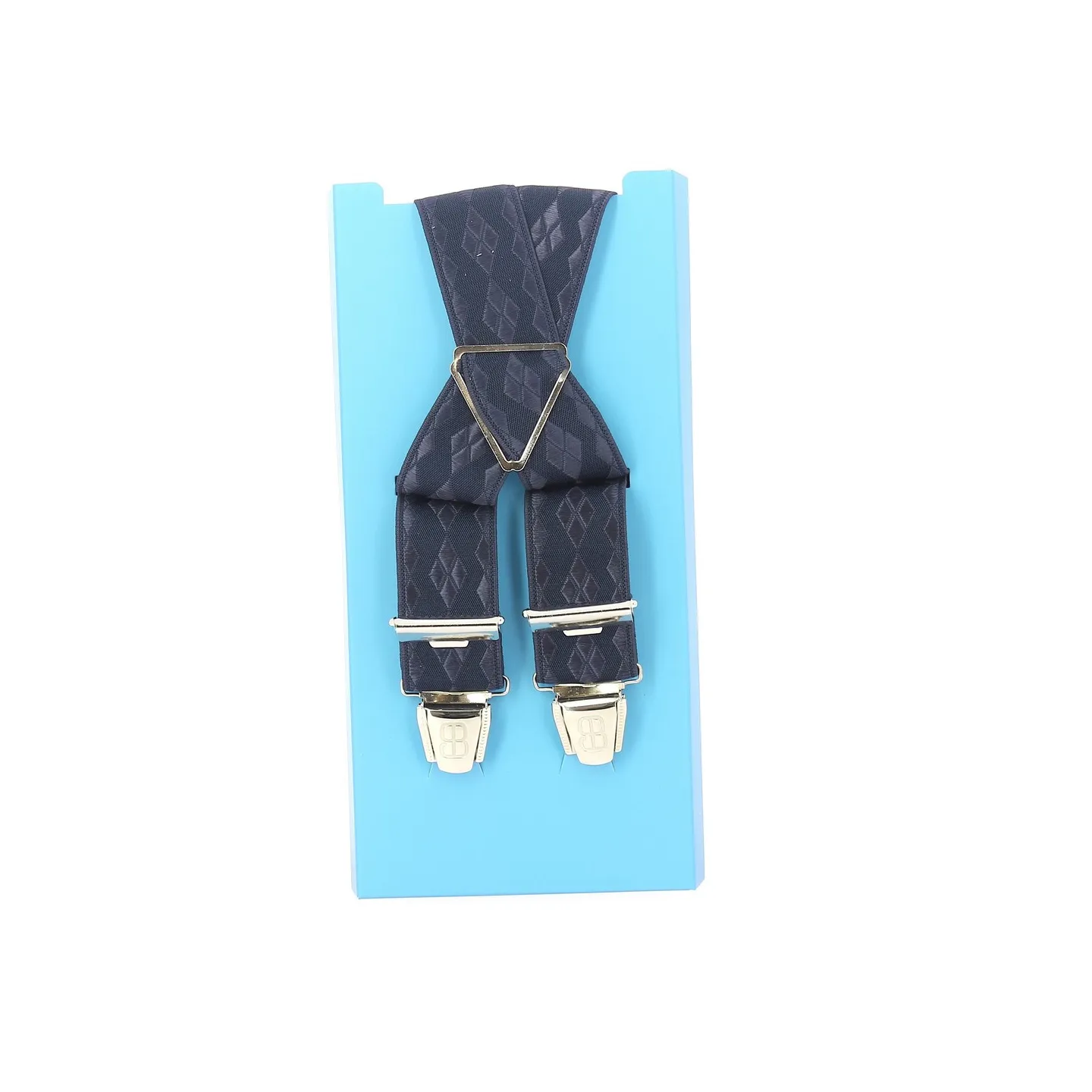 Fancy suspenders - Navy checkered | Traclet Hat Shop