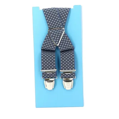 Bretelle fantaisie rond - bleu - gris Reference : 11417 | Chapellerie Traclet
