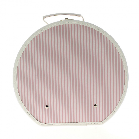 Hat Box: Pink and White Stripes - Traclet Hat Box: Pink and White Stripes - Traclet