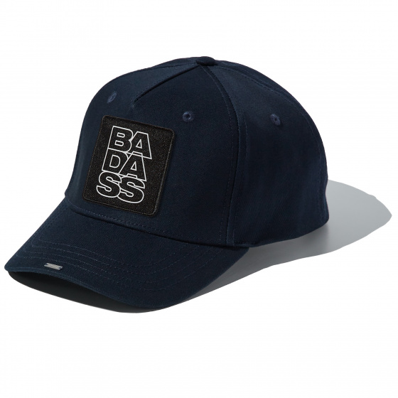 Blue Full Cotton cap with BADASS badge