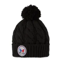 Bonnet Pompon Enfant Alpina Noir - Pipolaki - Chapellerie Traclet Reference : 7211 | Chapellerie Traclet